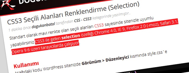 CSS3 Selection